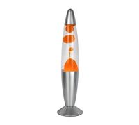 GIFTMARKET - Lámpara de lava naranja. Lámpara de mesita de noche con 2 bombillas incluidas. Regalo adolescentes divertido. Lámpara retro de 34 x 8,5 cm.
