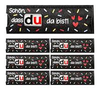 Giftota 6 unidades con texto en alemán «Schön dass du da bist Geschenke Hülle Filz Gastgeschenke Hochzeit Konfirmation Geburtstag Taufe Abschluss Geschenk Verpackung Duplo Geschenkbox Dankeschön