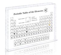Giftota - Actualizar la Tabla Periódica con Elementos Reales (21 x 14 x 2,7 cm) - Acryl Periodic Table Of 83 Elements - Tabla Periódica de acrílico - Regalo de química - Regalo de Tabla Periódica