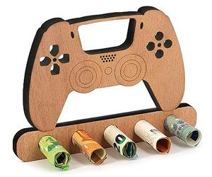 Giftota - Regalo de Dinero de cumpleaños Original de Madera - Regalo de Dinero para PS4, PS5, Xbox u Otras Consolas de Juegos - Regalo de Controlador de Juego - Regalos de Madera - Regalos para
