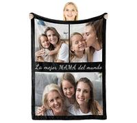 Giftove Regalos Medida para Madres - Mantas Personalizadas con Fotos Texto Originales - Regalos Creativos Madres, Abuelas y Familiares, Ideas Regalo Madre Navidad 2024 - Regalo Dia de La Madre