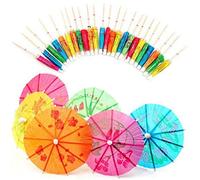 Gifts 4 All Occasions Limited - Juego de 144 paraguas de papel para cóctel, parasoles tropicales para fiestas, comida, bebidas, decoraciones, multicolor , color/modelo surtido