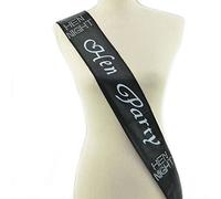 Gifts 4 All Occasions Limited SHATCHI-1318 Shatchi - Banda para despedida de soltera, color negro y plateado, para despedida de soltera