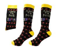 Gifts 4 All Occasions Limited SHATCHI - Calcetines para cumpleaños o Navidad, diseño con Texto en inglés Simply The Best 13 Year Old Gift, Multicolor