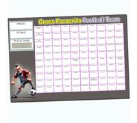 Gifts and Temptations Tarjetas para rascar del equipo de fútbol, 100 nombres, tamaño A4, tarjeta de alto brillo de 300 g/m², nombres de equipo aleatorios detrás de la etiqueta para rascar, eventos