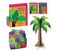 Gifts by We 3 Books Bill Martin Jr - Juego de Boom y Pollito de Pollo 1 2 3, Incluye Alfabeto, números, árbol de Coco