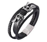 Gifts for Men Bracelet Charms, Bracelet Men with Engraving Snake Head Bracelet Men with Engraving Wrist Chain Stainless Steel