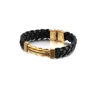 Gifts for Men Bracelet for Men Personalised Men's Bracelet Woven Bangles for Men Bracelet Stainless Steel with Safety Clasp Length 21 cm, Faux, Without Zirconia