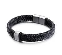 Gifts for Men Charm Bracelet Charm, Men's Matt Dog Men's Bracelet Personalised Wrist Chain Stainless Steel with Magnetic Clasp