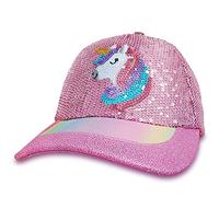 Gifts Treat Sombrero de Gorra de béisbol para niñas Sombreros de Sol para niños con Dibujos Animados Lindos Pink Flamingo Lentejuelas Bordado