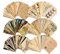 GIFTSFARM 150 hojas de papel para álbumes de recortes, paquete de suministros estéticos vintage para álbumes de recortes, efemera para diario basura, bonito kit de diario estacionario, kit de collage