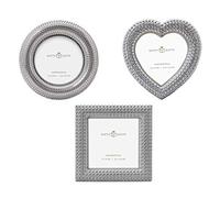 GIFTY GIFTY Juego de 3 marcos de fotos pequeños clásicos de 2.5 x 2.5 pulgadas para mesa, escritorio, marco de fotos, perfecto para Navidad, decoración del hogar, boda, graduación, fotos de hitos