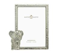 GIFTY GIFTY Marco de fotos moderno y fino con diseño de elefante, de 4 x 6 pulgadas, para exhibición vertical en mesas, perfecto para decoración del hogar, boda, vacaciones, graduación o cualquier