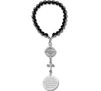 GiftYou Abalorio de cruz y brújula para coche, accesorios para colgar en espejo retrovisor y colgante religioso para cristiano (Josué 1:9)