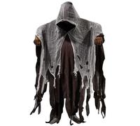 gifyym Adult Ghost Cape - Centuri Di Genéricos - Disfraz aterrador Con Capucha Para Hombres O Mujeres, Brujería Transpirable - Negro Para Horror, Noche O Spepling