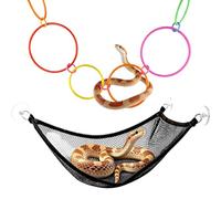 gifyym Bola Escalada Serpiente con Hamaca - Red y Anillos para Jungla para Escalada | Terrario para Dragones Barbados, y lagartos | Gimnasio y cómodo para Animales