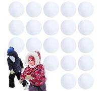 gifyym Bolas De Nieve Falsas - Juego De Lucha De Bolas De Nieve De 20 Piezas | Bola De Niev Artificiales Realistas para Decoraciones Navideñas De Invierno | Manejo Ergonómico para Niños Y Adultos