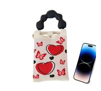 gifyym Bolsa de Malla de Crochet - Bolso Tejido de Color de | Purso de Hombro de Cuerpo Cruzado Tejido con diseño de Almacenamiento versátil | Bolsa de Monedas y teléfonos - Playa, Trabajo, Uso de