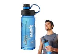 gifyym Botella de agua deportiva, botella de bebidas motivacionales, botella de agua sin BPA, botella de agua segura para beber con asa para deportes de gimnasio
