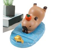 gifyym Capybara - Soporte para teléfono celular, figura de animales de dibujos animados, exquisita decoración de escritorio de mano para coche, oficina, sala de estar, dormitorio y hogar
