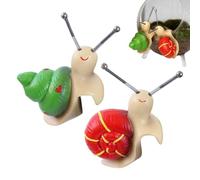 gifyym Caracol abrazador de Maceta - Set con 2 Figuritas de Resina de Caracol Lindas y Realistas,Animal en Maceta,para Jardín, Terraza, Balcón, Patio, Césped, Terrario, Jardín y Valla