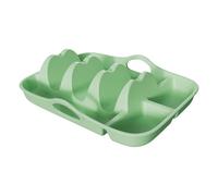 gifyym de soporte para tacos, bandeja de servir, soporte para conchas de taco, platos de bar con lados de inmersión para cocina, barbacoa, picnic, camping, suministros de martes