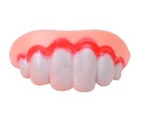 gifyym Dientes falsos de perro - Broma de dientes falsos de silicona, accesorios de juegos para perros para jugar en el suelo, familia, viajes, Navidad, hogar, amigos al aire libre