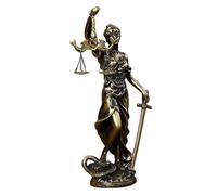 gifyym Estatua de Lady Justice, Figura de ciega de la Justicia, Figura de la de la equidad, Figura de Resina de ciega con Escamas y decoración de Escritorio o estantería para Abogado