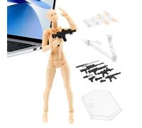 gifyym Figura De Acción - Figura Articulada De PVC En En De Piel con 30 Articulaciones Móviles | Coleccionable De Bricolaje para Dibujar, Dibujar Y Usar Artísticamente, Masculino Y Femenino, 13x2