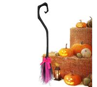 Gifyym Halloween Hexenbesen - 94 Cm Decoración De Escoba De con Hebilla | Brooms Mágicos para Disfraces | Decoraciones De Miedo Portátiles para La Puerta De Entrada, Jardín, Te