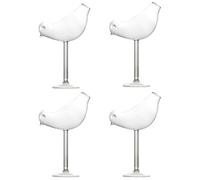 gifyym Juego de 4 vasos de whisky con diseño de pájaro claro, cáliz alto, base estable, copas de vino y cóctel, para whisky, bourbon, licor, , café, , boda, cumpleaños