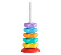 gifyym Juguete apilable para niños pequeños, juguete apilable | Torre de giro arco iris | Anillos apilables educativos arco iris juguetes en forma de estrella para bebés de más de 6 meses