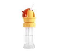 Gifyym Kids Water Bottle Straw Topper - Universal Leakproof Reusable Adapter | Spill Proof Twist Cover Cap With Straw | For Home Travel Car Juice Soda Beverages Protects Kids Mouth Safe Silicone Spou