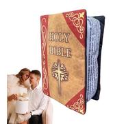 gifyym Libro De Almohadas De La Santa Biblia - Juguete De Peluche Clásico De La Biblia con Páginas Que Se Pueden Abrir | Biblias Infantiles Juguete Y Almohada De Peluche Regalo para Comunión, Bautizo