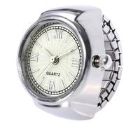 gifyym Montre Bague - Montre Anneau Cercle De Doigt - Horloge-bracelet Créative Élastique Ronde | Mini Horloge Pour Doigt, Bijou Créatif Et Tendance Unisexe Pour Soirée, Cadeau, Fête Ou Vacances
