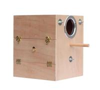 gifyym Para periquitos - para la cría de madera para apareamiento de loros | Box para cría caliente colgada en el exterior de la jaula | 18 x 18 x 26 cm inseparables cockatiel picio