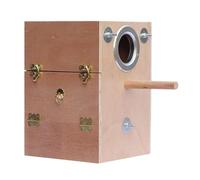 gifyym Para periquitos - para la cría de madera para apareamiento de loros | Box para cría caliente colgada en el exterior de la jaula | 18 x 18 x 26 cm inseparables cockatiel picio