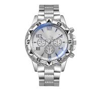 gifyym Relojes de Hombre - Clásico Analógico Lujo - Business Elegante Pulsera Reloj De Trabajo | para Casual Diario Oficina Viaje Eventos Cumpleaños Día del Padre, Plateado,