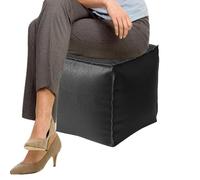 gifyym Reposapiés de Cuero rellenable, Cubo de 40 cm, reposapiés Multiusos para Sala de Estar, Dormitorio, Oficina, de Almacenamiento Decorativa, Asiento sin Relleno, Plegable