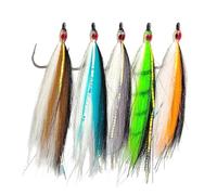 Gifyym Señuelos de pesca de agua salada - 5 piezas de cebo con anzuelo | cebo de pesca - para peces como salmón, trucha, dorado, lucio, perca, así como en el mar, lago, río y la