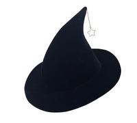 gifyym Sombreros Para Mujeres - Tocado Mago Con Colgante Estrella | Campana De Cosplay Para Halloween | Sombrero De Punta Adulto, Poliéster Ligero Transpirable, Resistente Rasgón Para Espectáculo