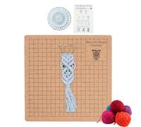 gifyym Tabla para con alfileres,Pizarra para proyectos portátil de doble cara 8X8 pulgadas/20X20 cm con rejillas y pines | Crea creaciones con y anudamientos, Proyecto de pulsera con