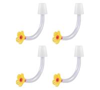 Gifyym Tubo de alimentación para colibríes | con tapón y accesorios alimentarios - Tubos de comederos de colibríes con punta floral | para interior exterior jardín trasero granja