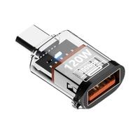 gifyym Type-C To USB-A Adapter - Blazing 10 Gbps Data Transfer with Fast Charging | Stylish Clear Transparent Design Male To Female | Perfect For Smartphones Tablets Laptops - USB 3.2 High-Speed Com