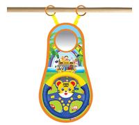 gifyym Volante trasero - Manillar de juguete - Dirção De Con Luces Musicales | Direçãode Simulada Dirección REIGHT SEAT AUMOBILE | Con 360 ° Y niños musicales