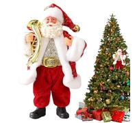 gifyym Weihnachtsmann - 18 Cm Weihnachtsdekoration | Dekofigur Mit Musik Spielzeug | Bezaubernde Figur Für Wand Baum Fensterbank Zimmer Deko Schreibtisch