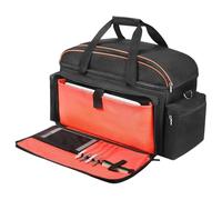 Gig Band Cable File Bag - Nylon PVC Durable Storage 45x30cm | DJ Cord Organizer Travel Gear Bag | Multi Pocket Equipment Case for Sound Cables Accessories Musicians Stage Setup and Professional