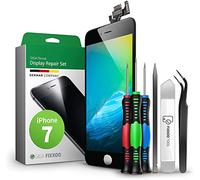 GIGA Fixxoo Pantalla para iPhone 7| Kit de reparación Completo con Kit de Herramientas de Repuesto, Pantalla Retina LCD con Pantalla táctil (como la Pantalla Original)