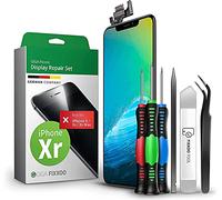 GIGA Fixxoo Pantalla para iPhone XR | Kit de reparación Completo con Kit de Herramientas de Repuesto, Pantalla Retina LCD con Pantalla táctil (como la Pantalla Original)