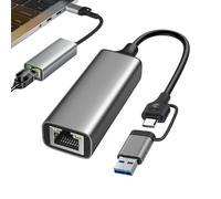 Gigabit Ethernet Adapter USB 3.0 Plug and Play Network Converter for Streaming Video Downloading Portable Stable High-Speed Wired Internet Connection Compatible with Pc Laptop Desktop